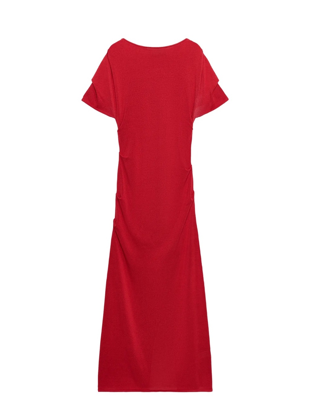 Zara draped red dress